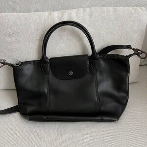 Not Longchamp Small Le Pliage Cuir Top Handle Bag